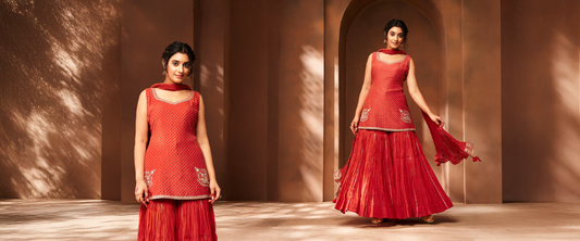 The Timeless Allure of Red Shararas: A Statement of Tradition & Modern Grace