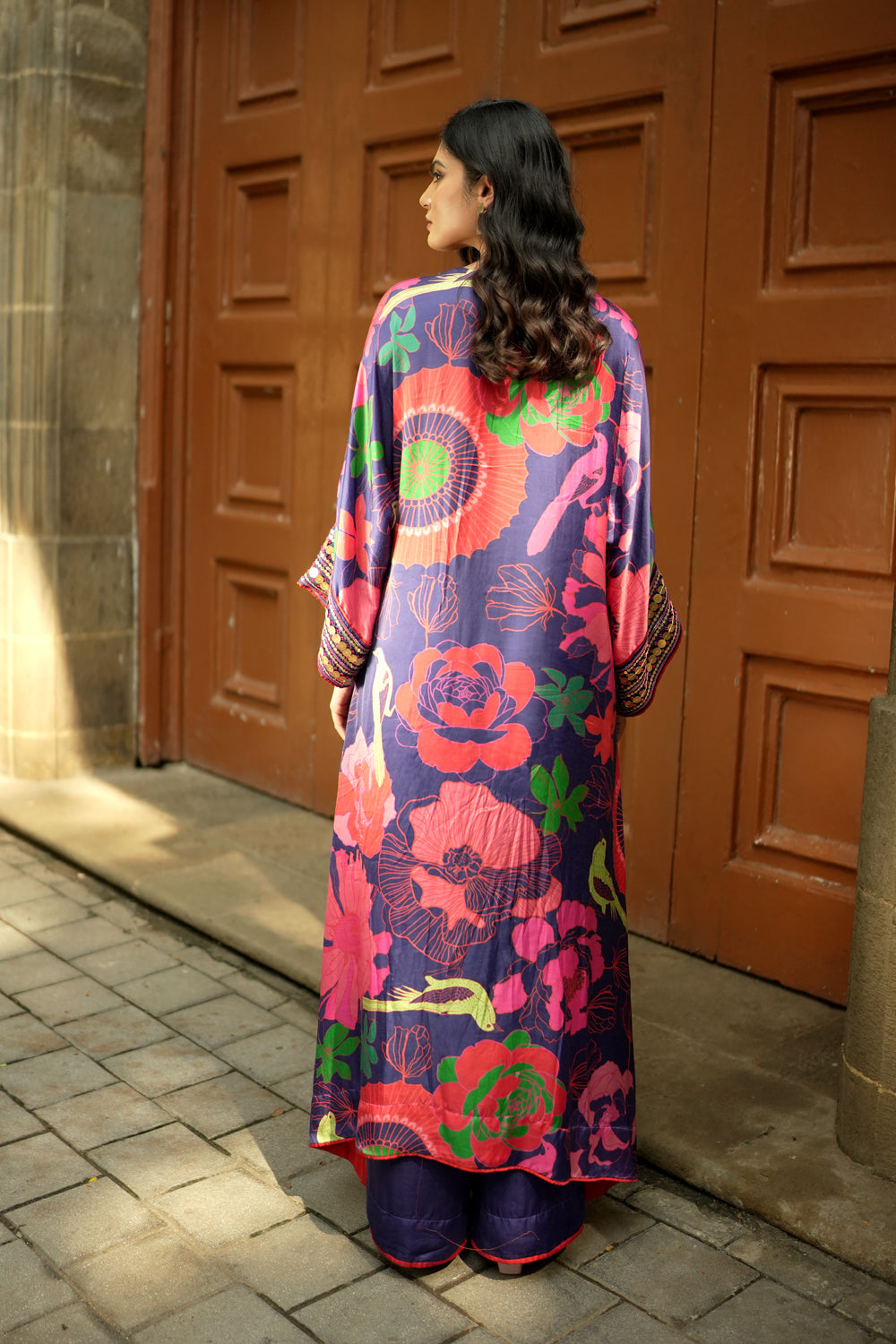Mahek Jain in Indigo floral kurta with culottes
