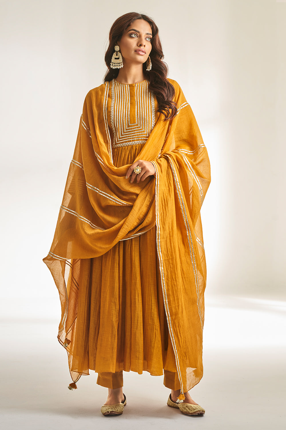Yellow Anarkali Set
