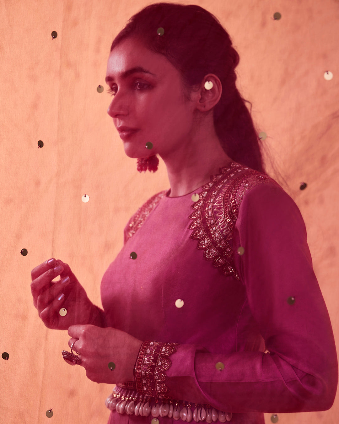 Ombre Pink Anarkali