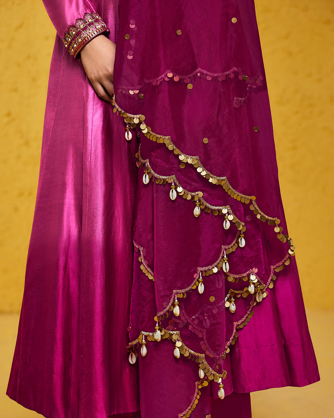 Ombre Pink Anarkali