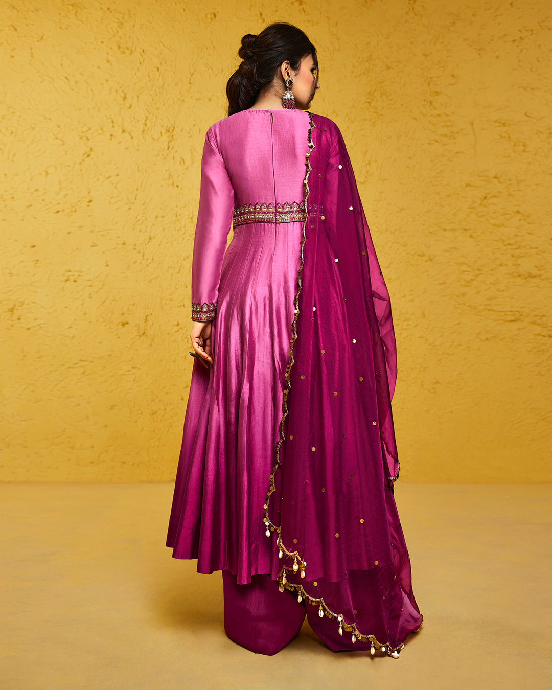 Ombre Pink Anarkali