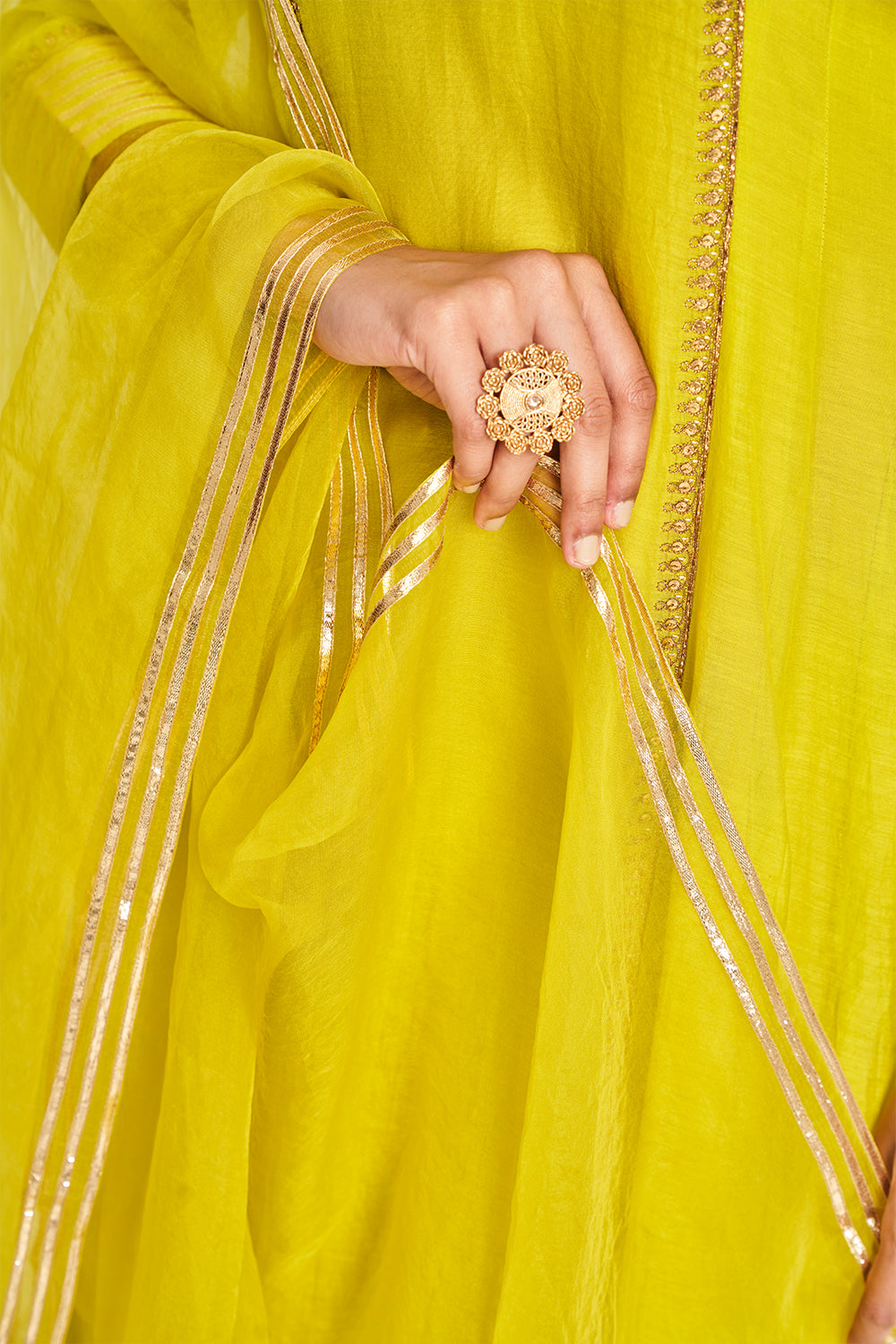 Megha Seehra & Kamiya Jani in Yellow Kurta set