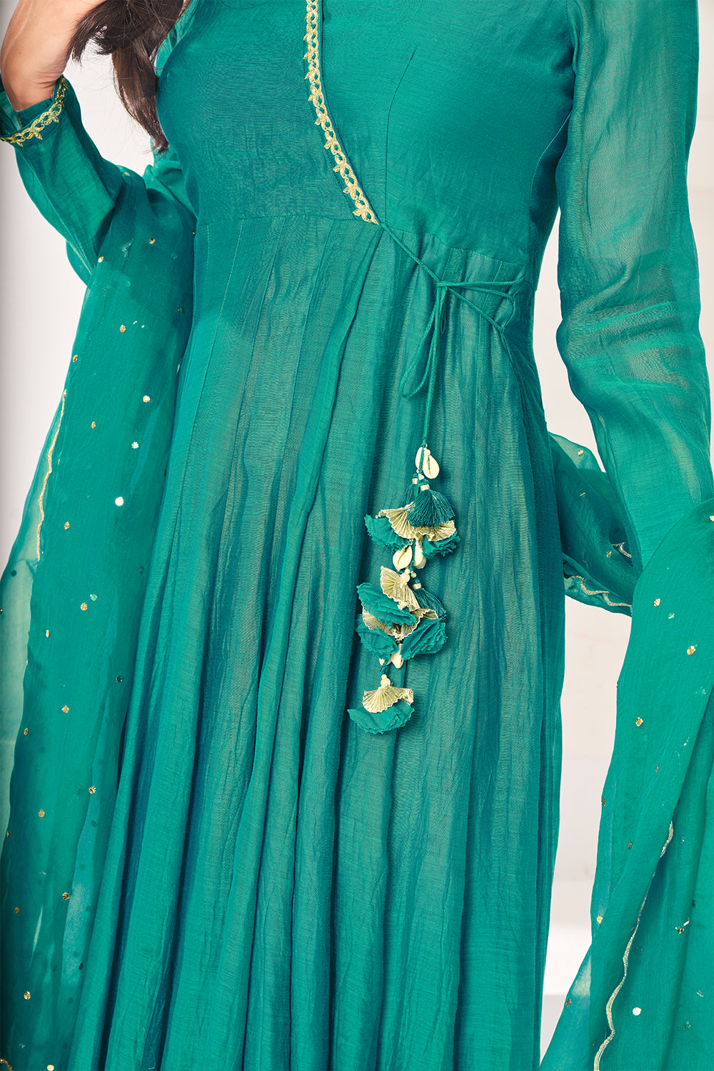 Pine Green Angrakha
