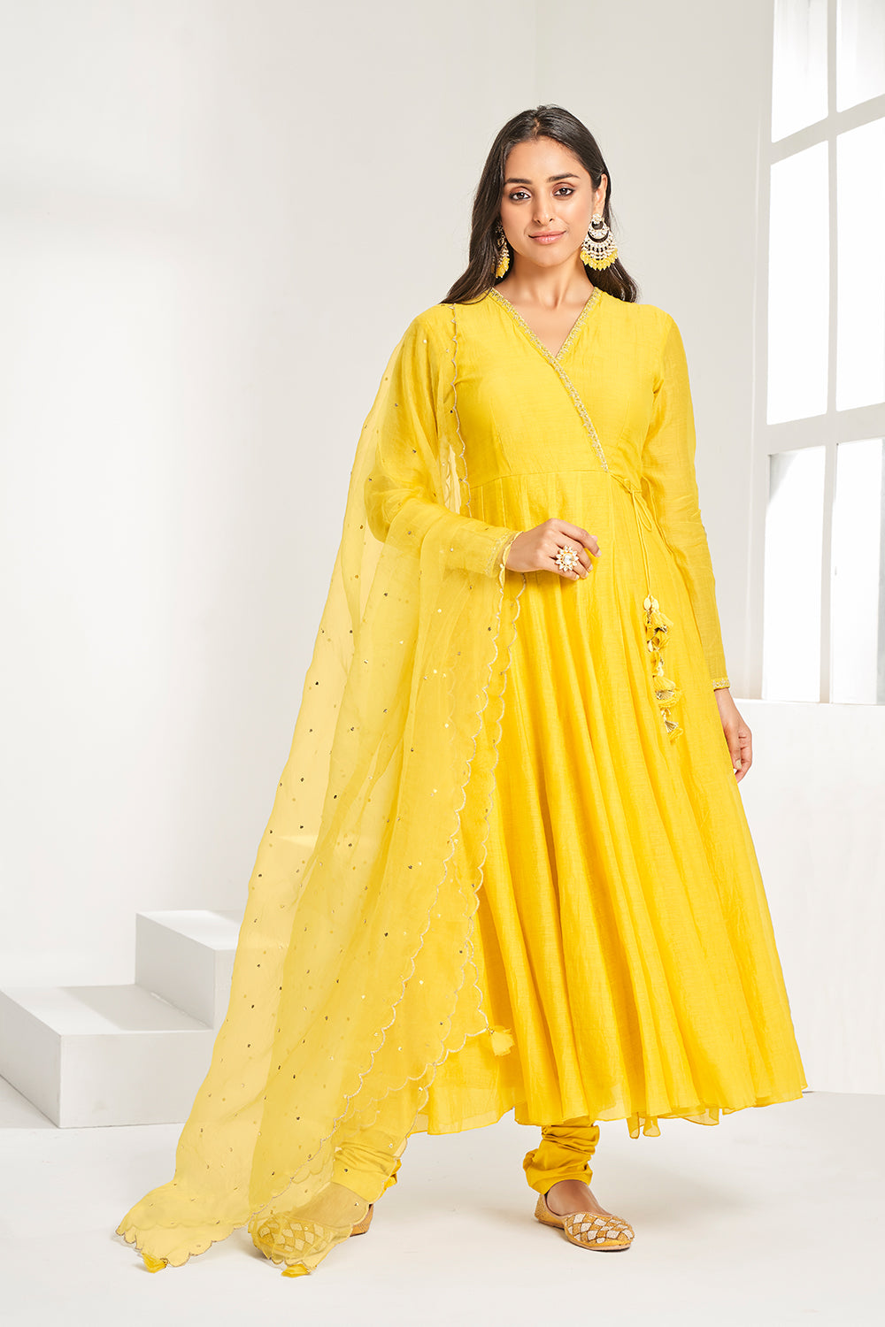 Bhumi Pednekar in Bright Yellow Angrakha