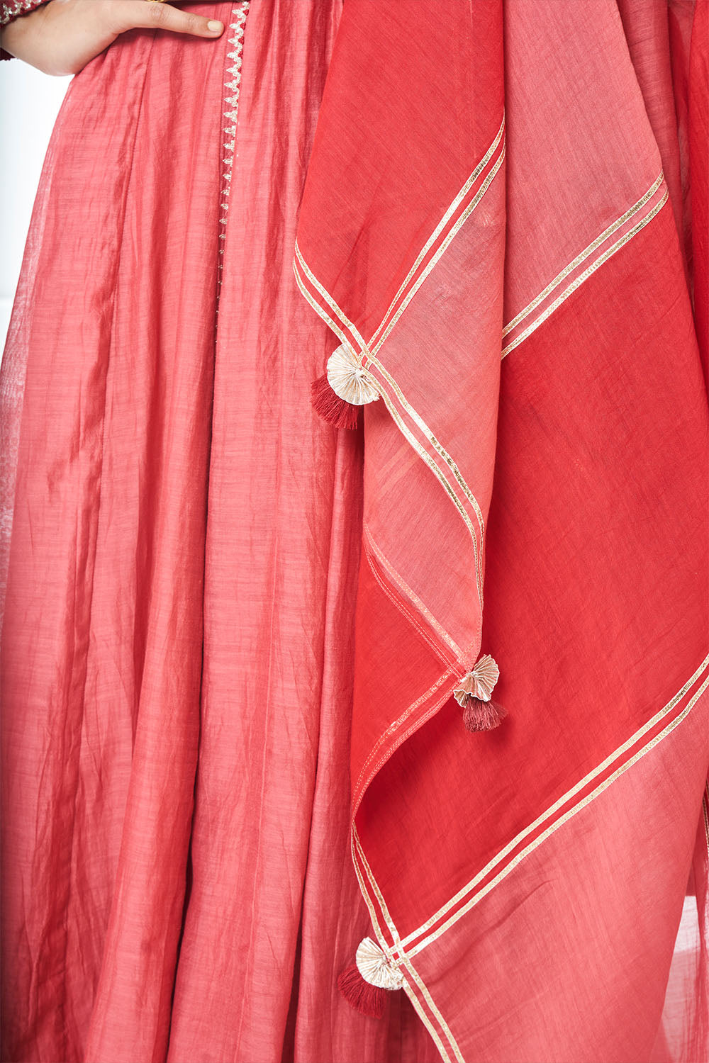 Carrot Red Anarkali