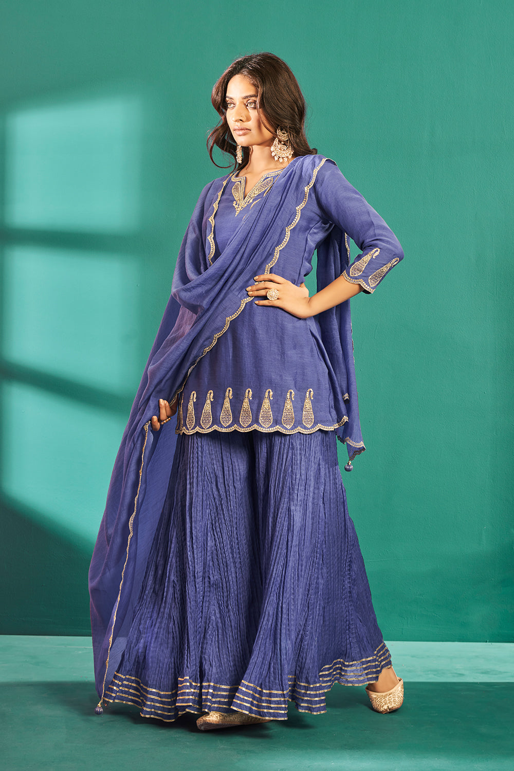 Gauhar Khan in Light Purple Sharara