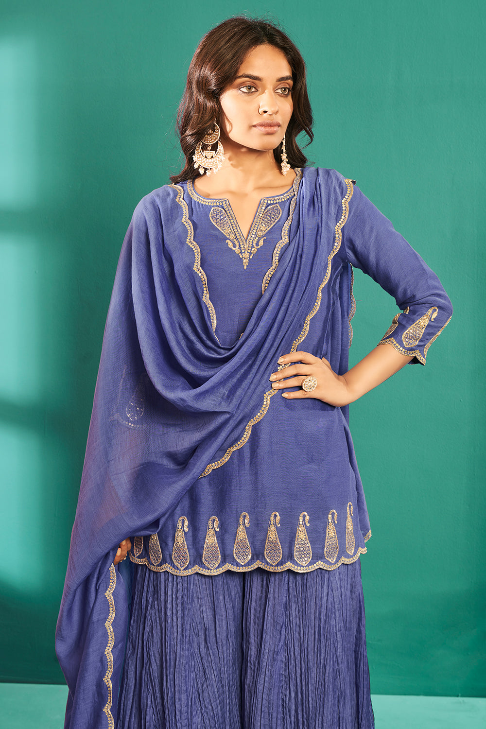 Gauhar Khan in Light Purple Sharara