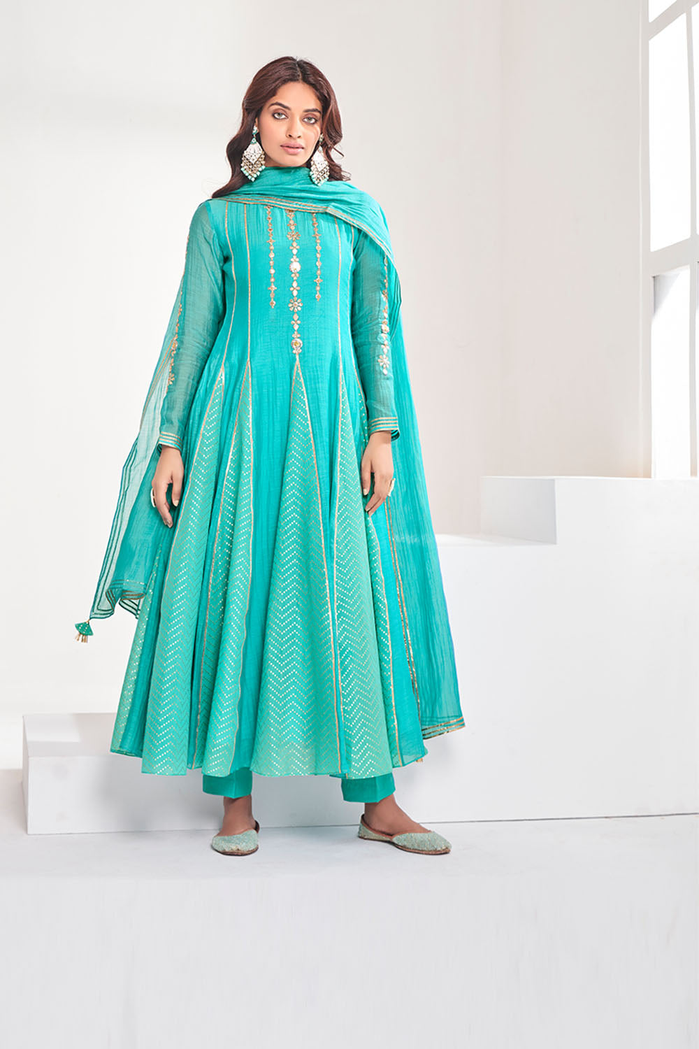 Saina Nehwal in Light Blue Anarkali