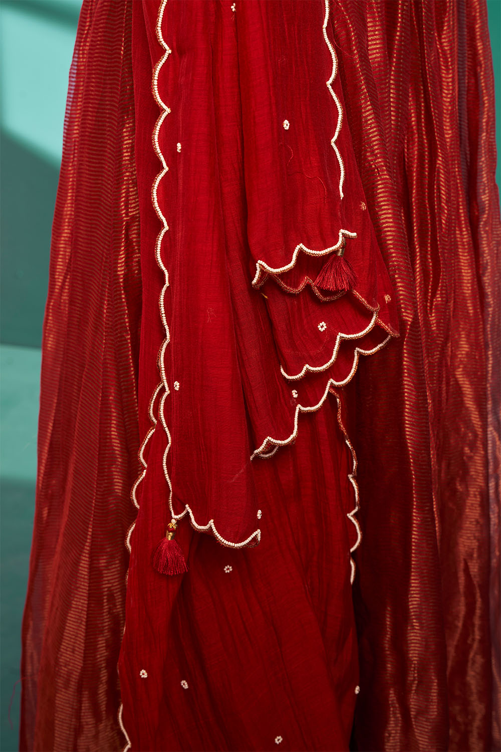 Helly Shah in Red Anarkali