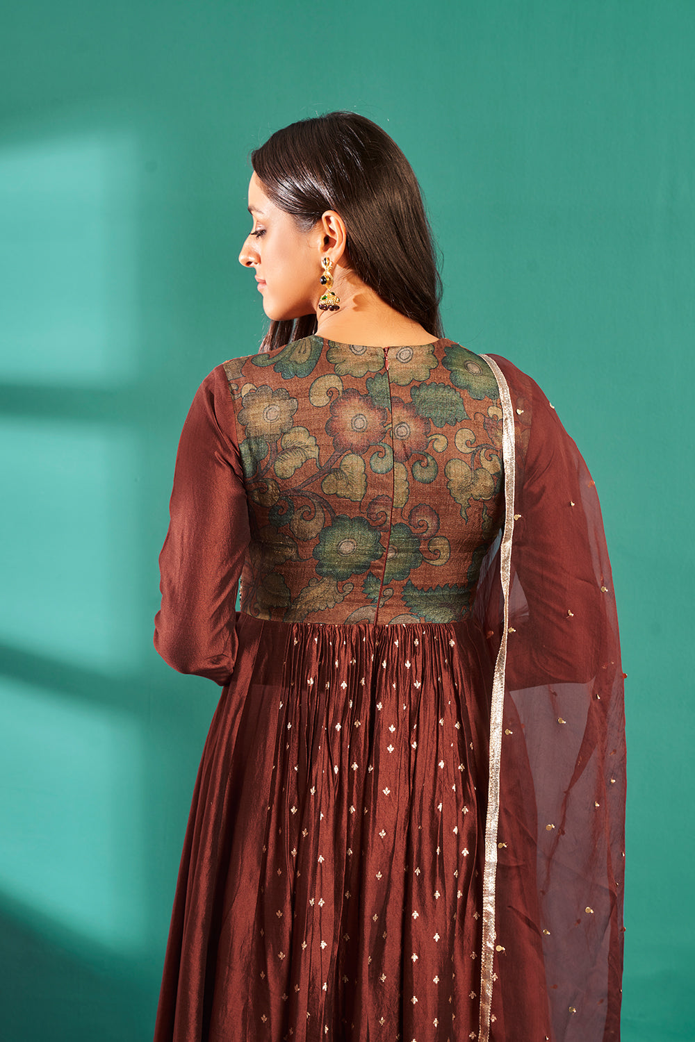 Shradha Shrinath in Syrup Brown Anarkali