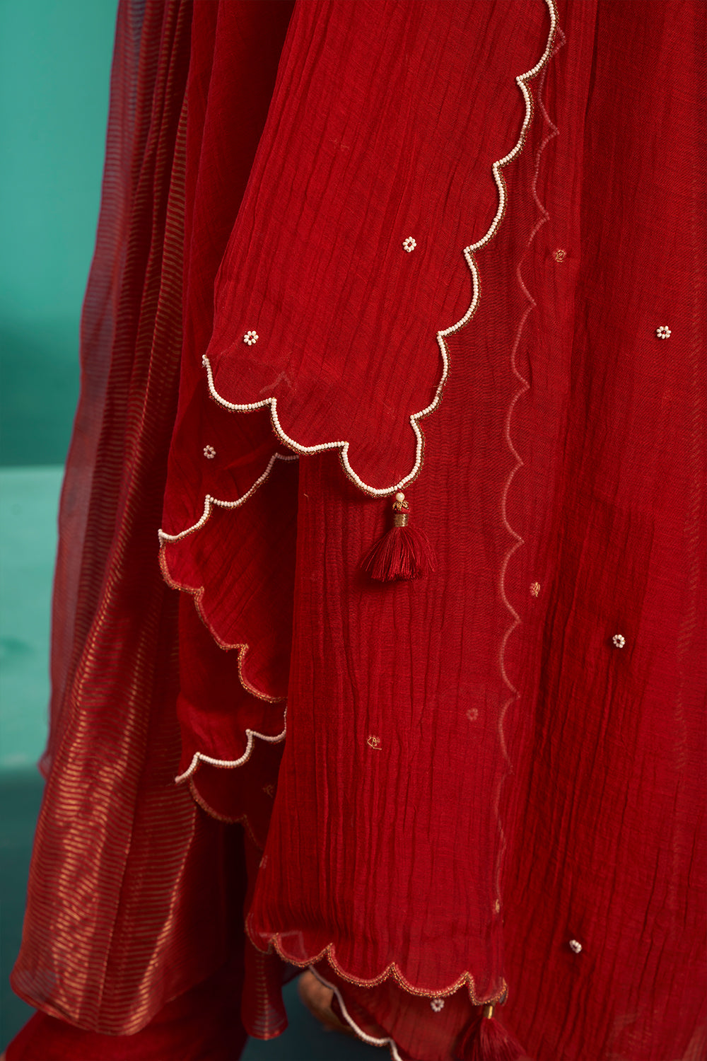 Priyanka Chahar Chaudhary in Crimson Anarkali
