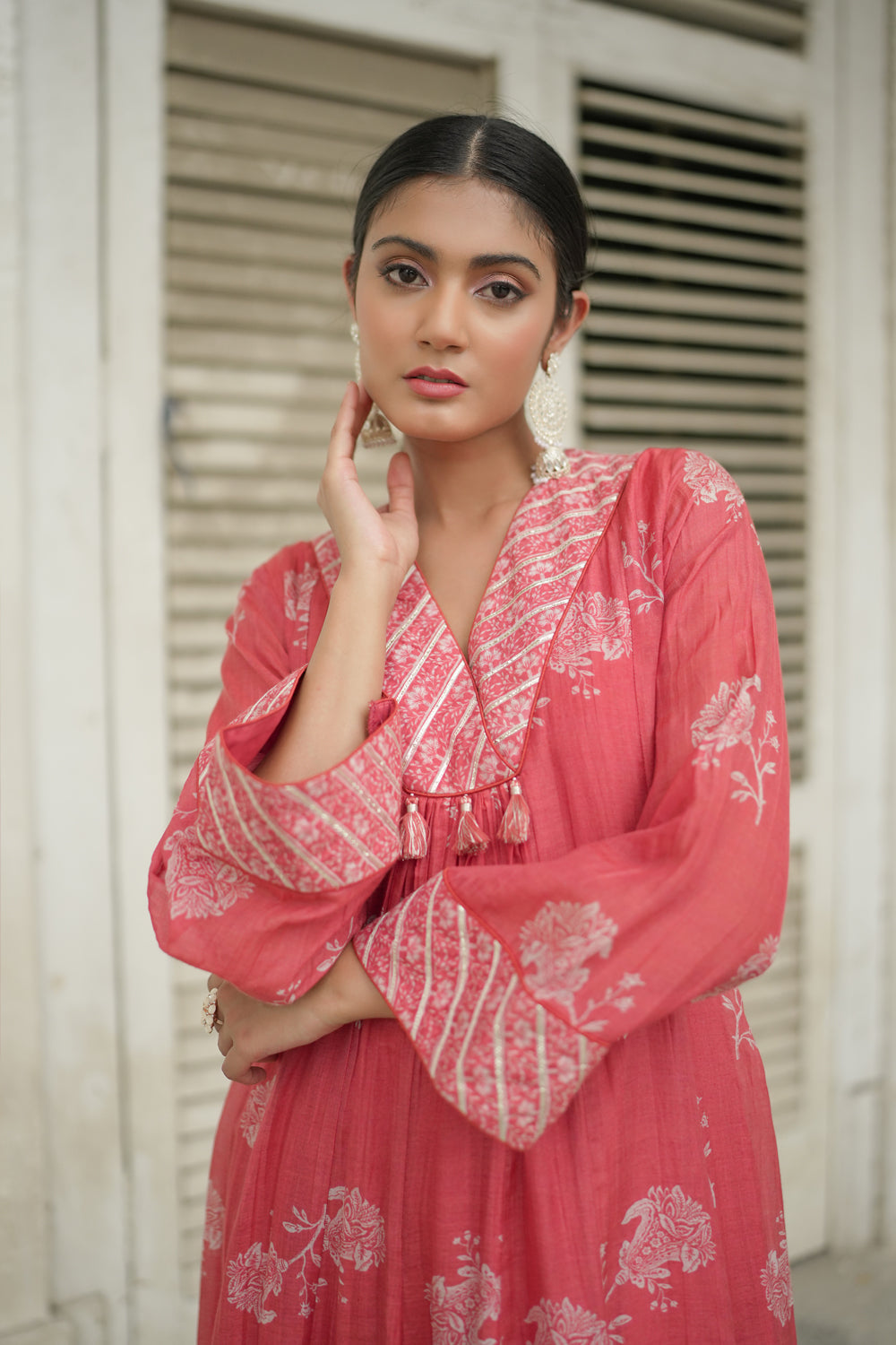 Coral Anarkali (Set of 2)