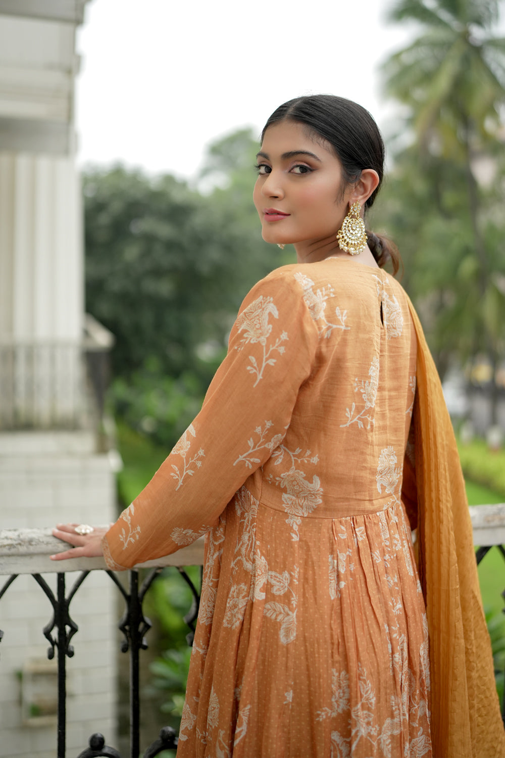 Mustard Anarkali (Set of 3)