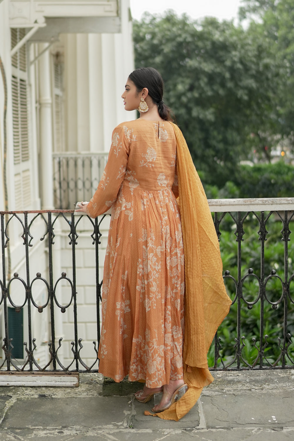 Mustard Anarkali (Set of 3)