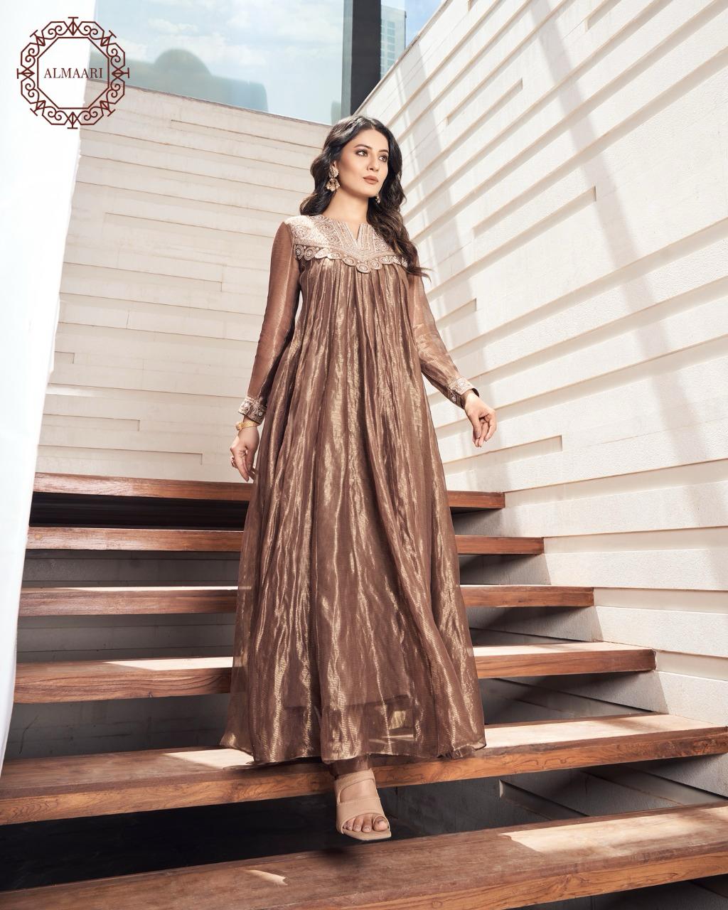 Crushed Brown Anarkali