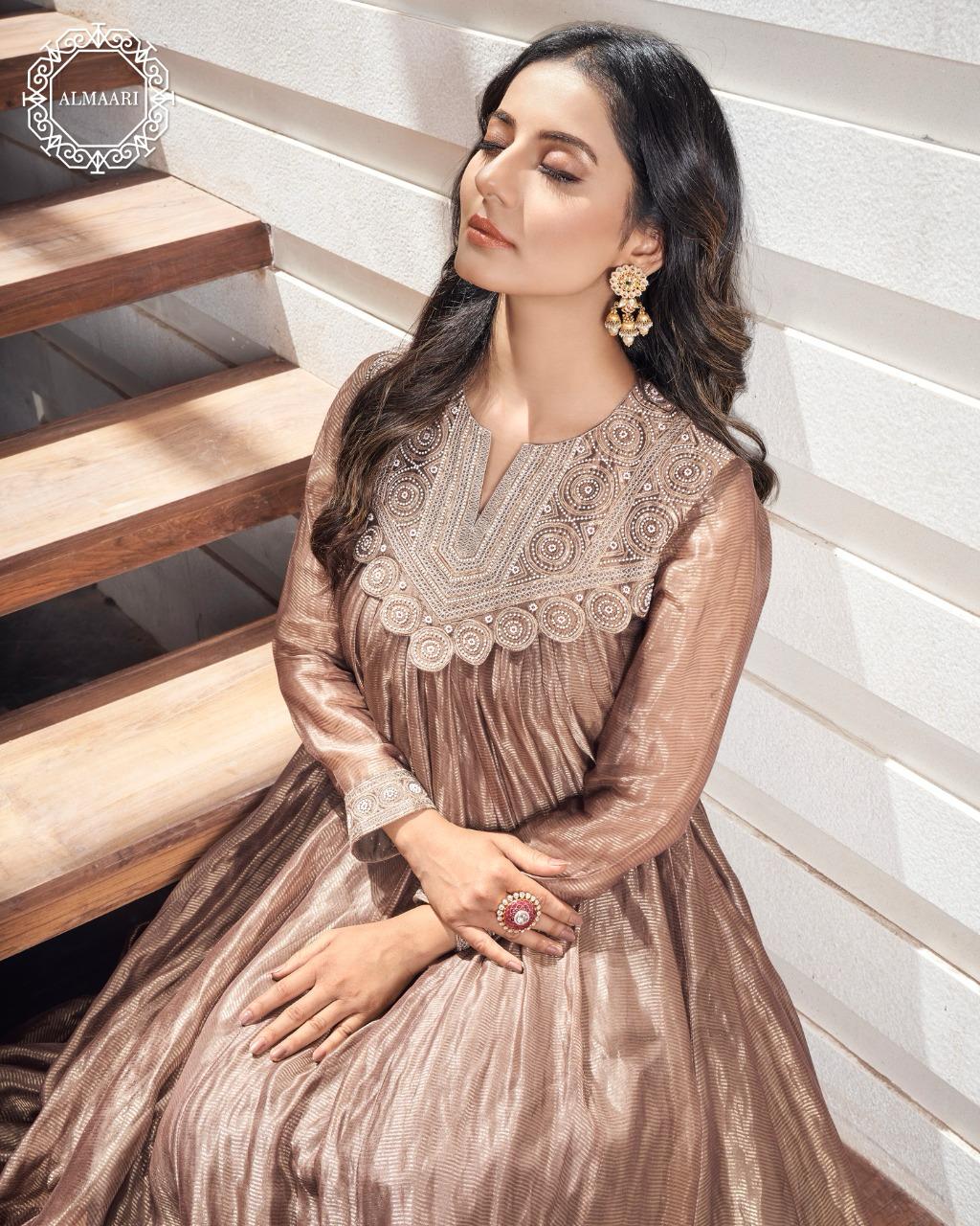 Crushed Brown Anarkali