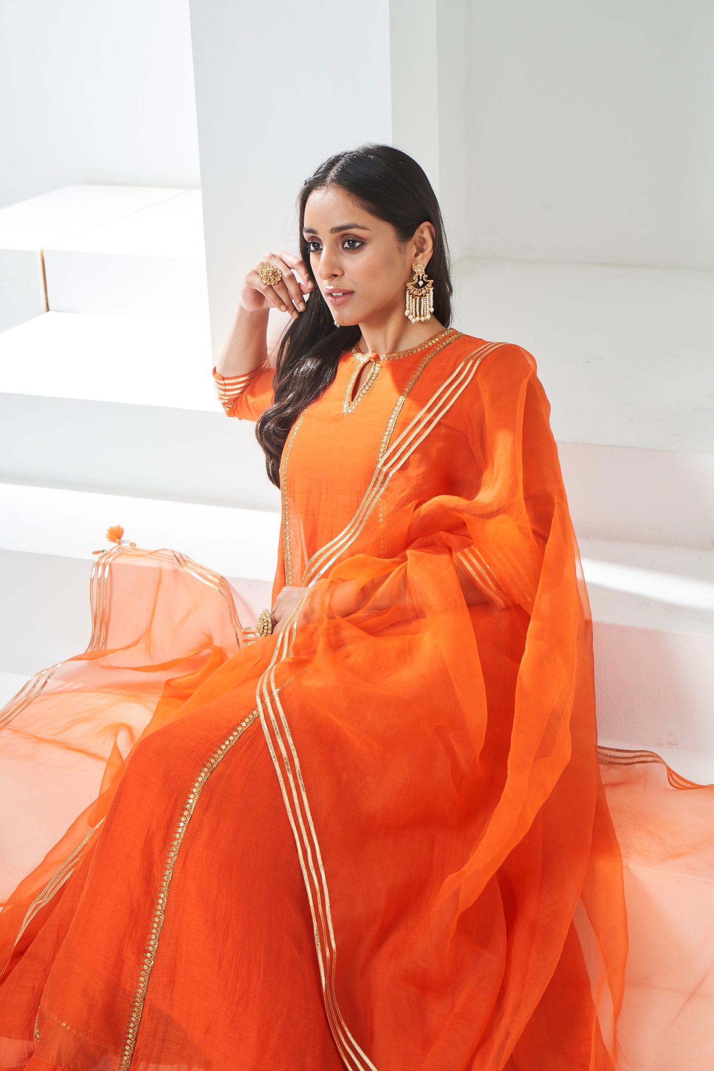 Orange Kurta set