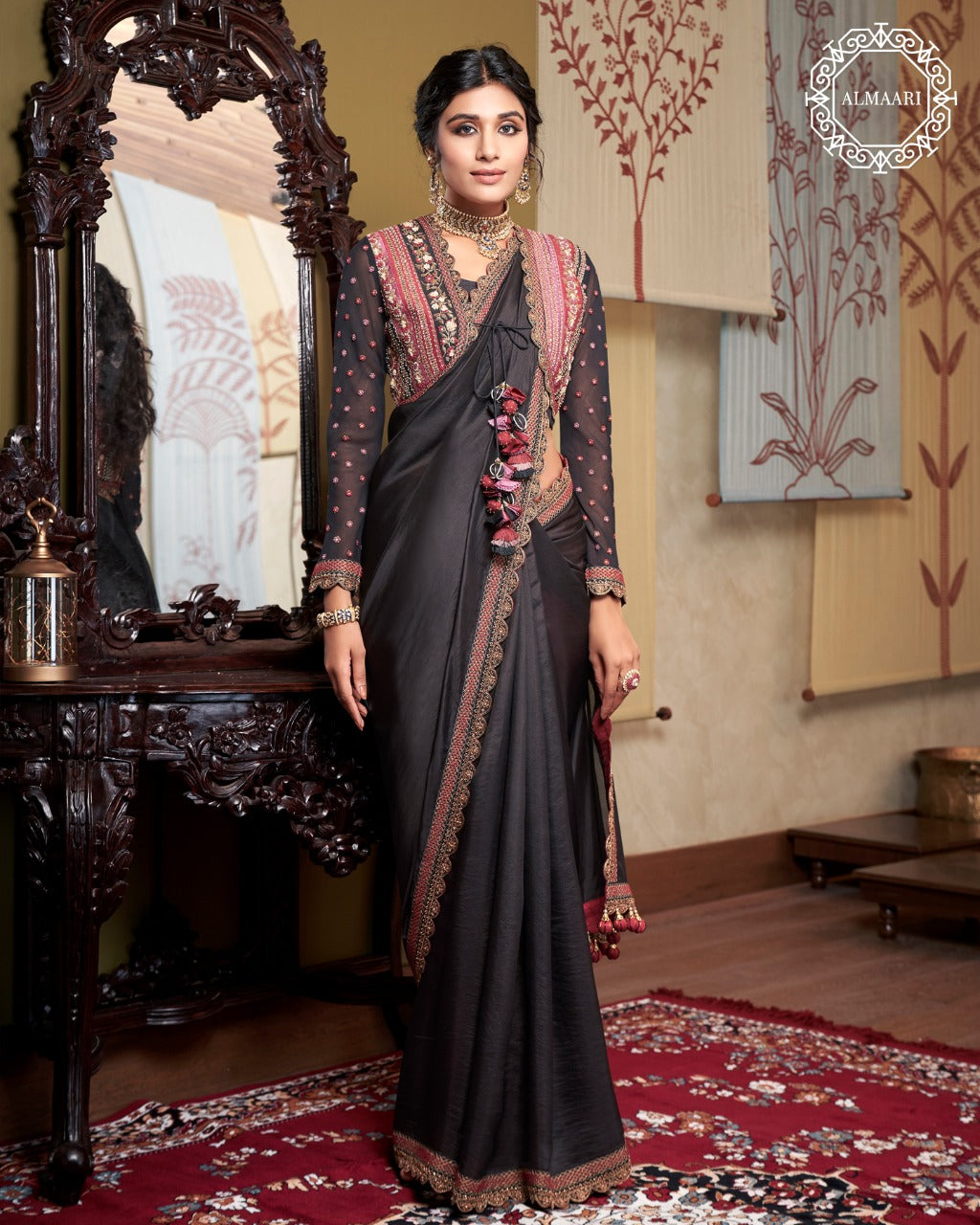 Black Saree set
