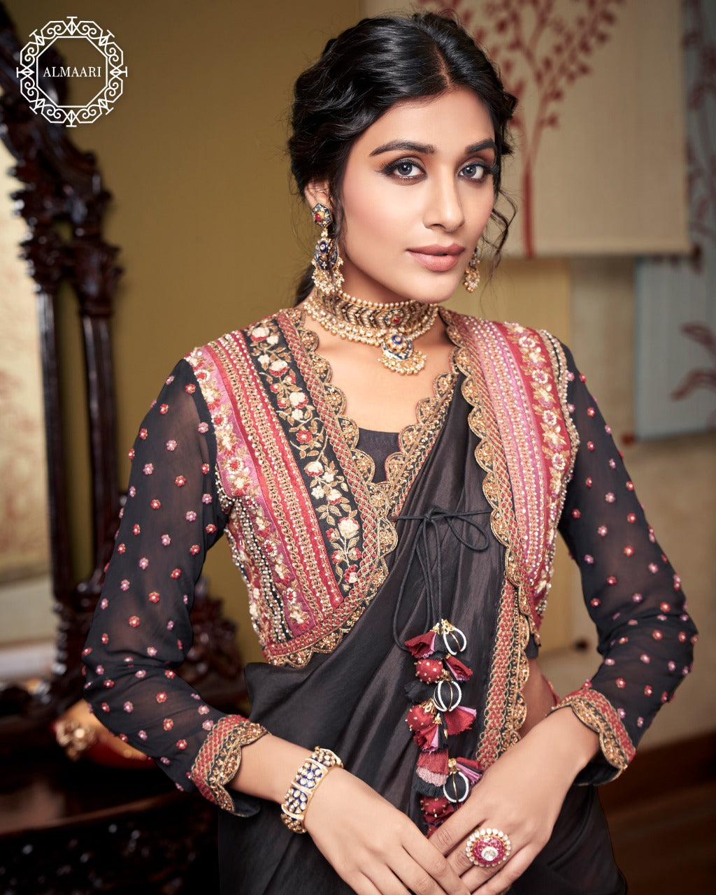 Black Saree set