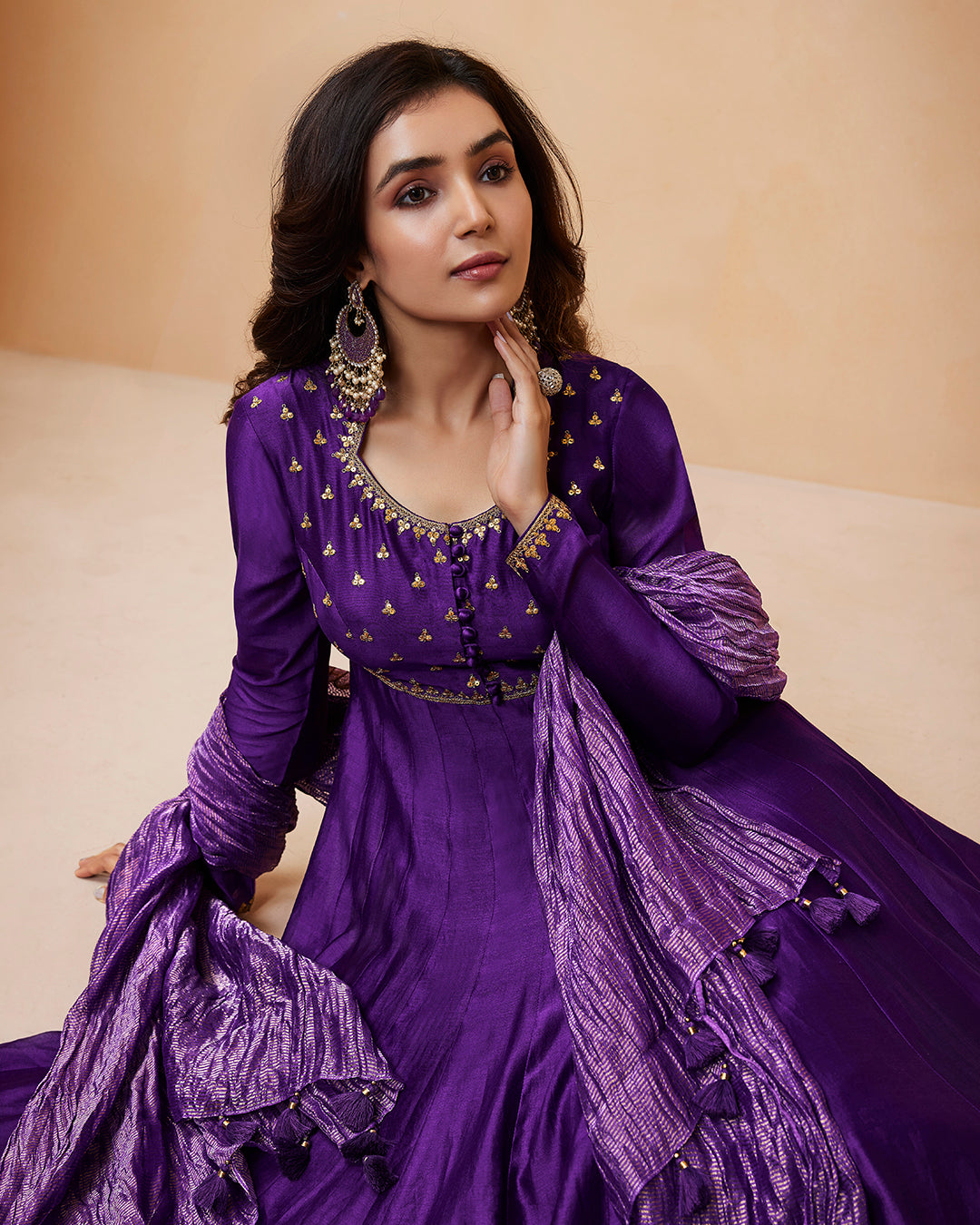 Purple Anarkali