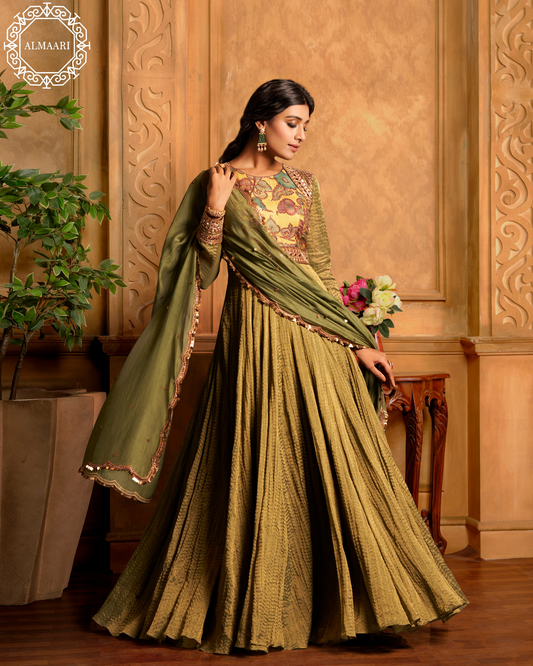 Kalamkari Green Gown