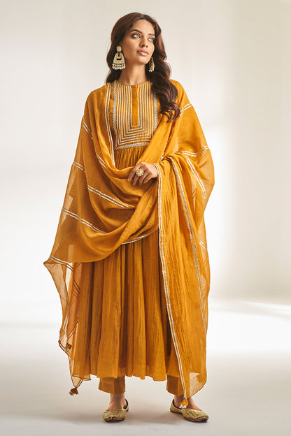 Amber Yellow Anarkali