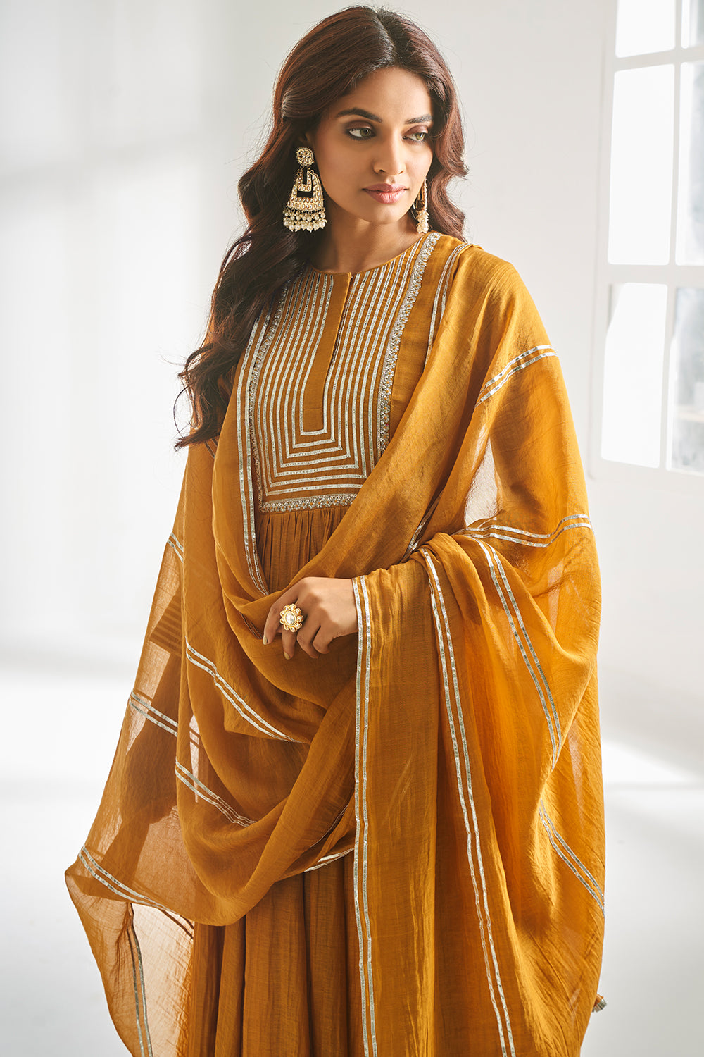 Amber Yellow Anarkali