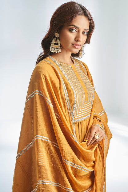 Amber Yellow Anarkali