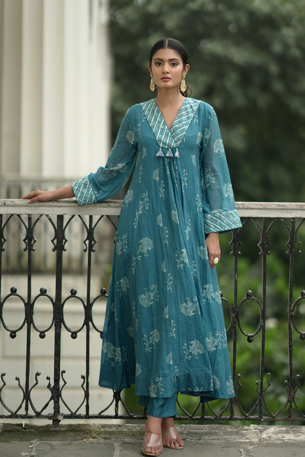 Blue Anarkali set of 2