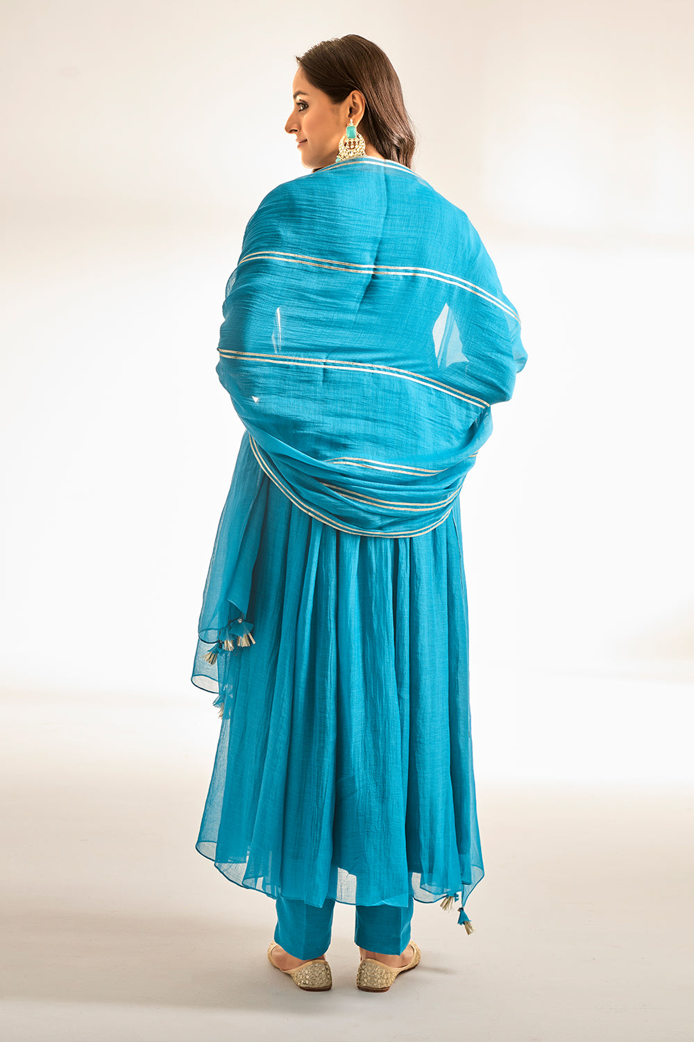 Olympic blue Anarkali