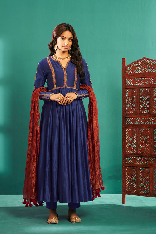 Midnight Blue Anarkali