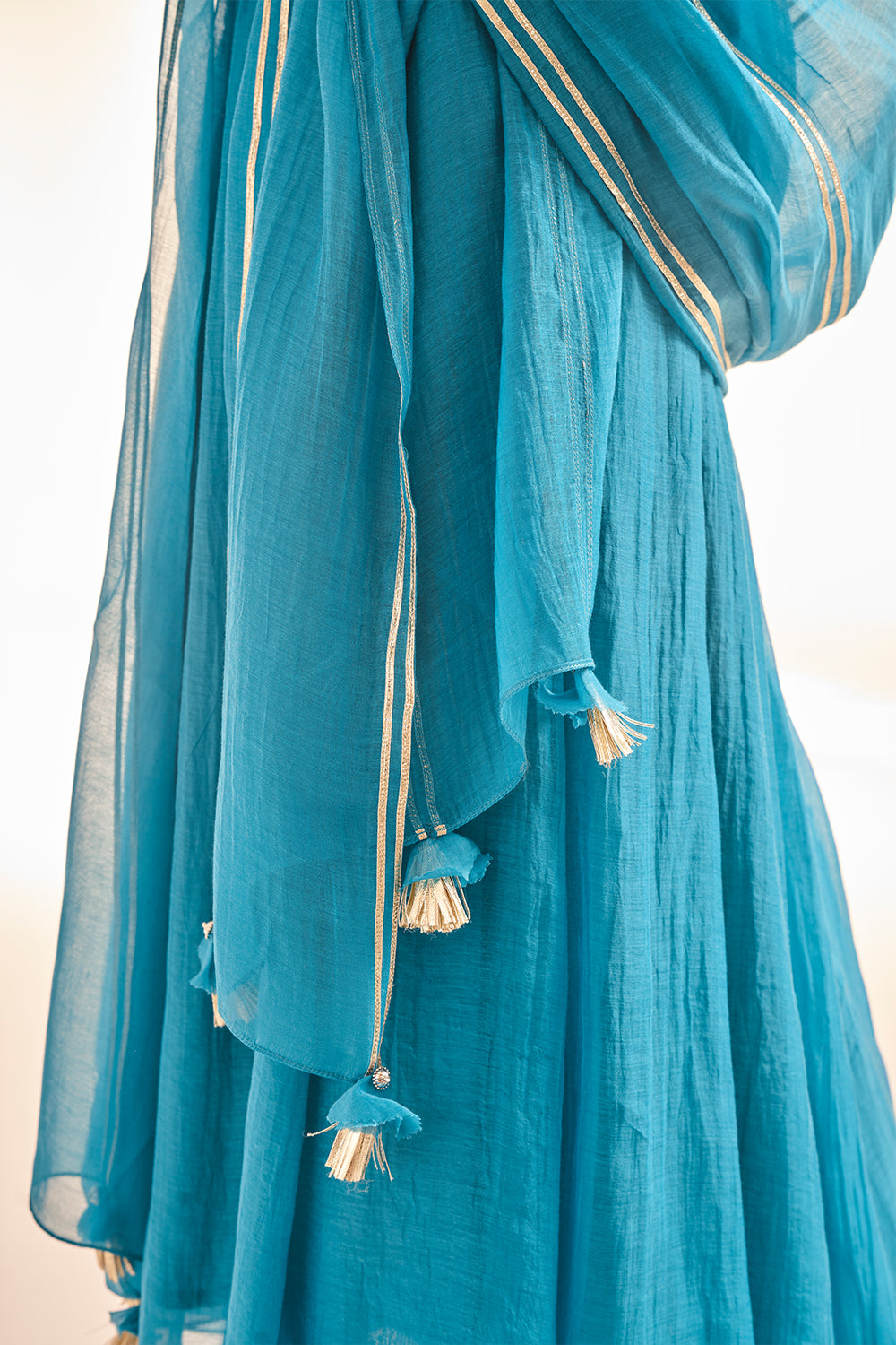 Olympic blue Anarkali