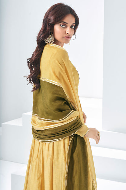 Biscoff Yellow Anarkali