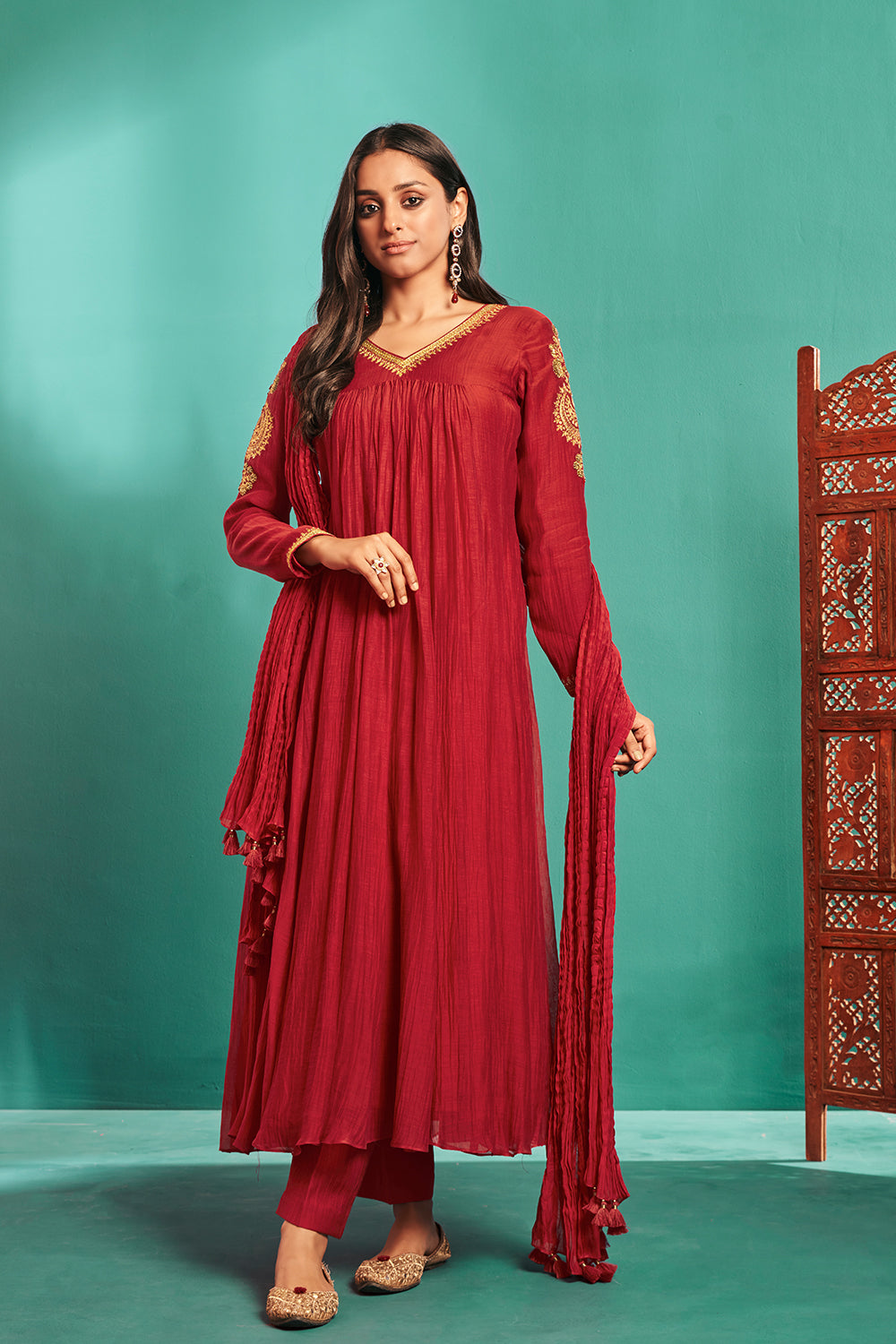 Deep Red Kurta set