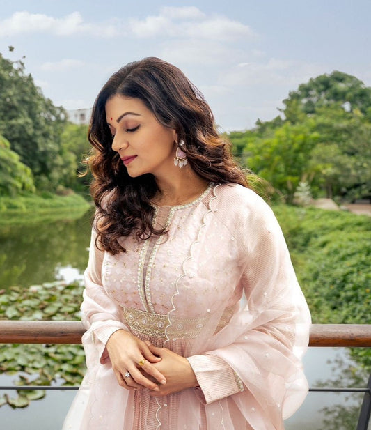 Prachee Shah Pandya in Blush Pink Anarkali