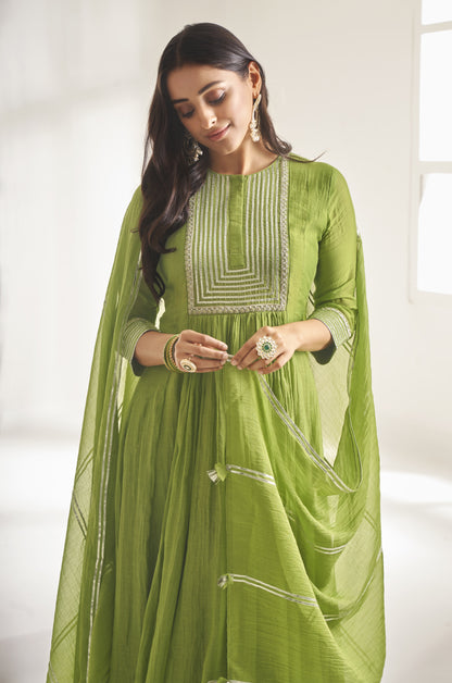 Apple Green Anarkali