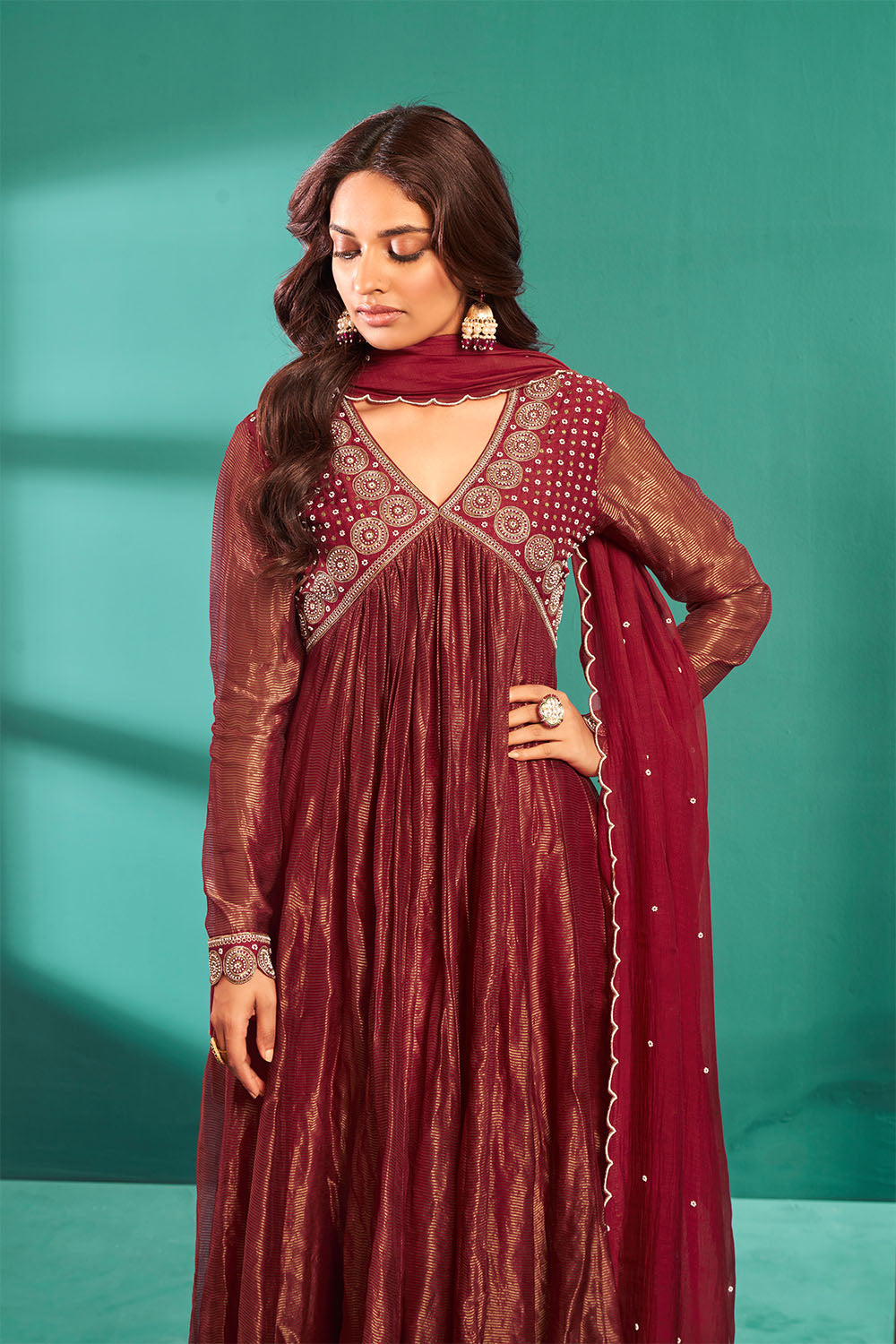 Red Anarkali