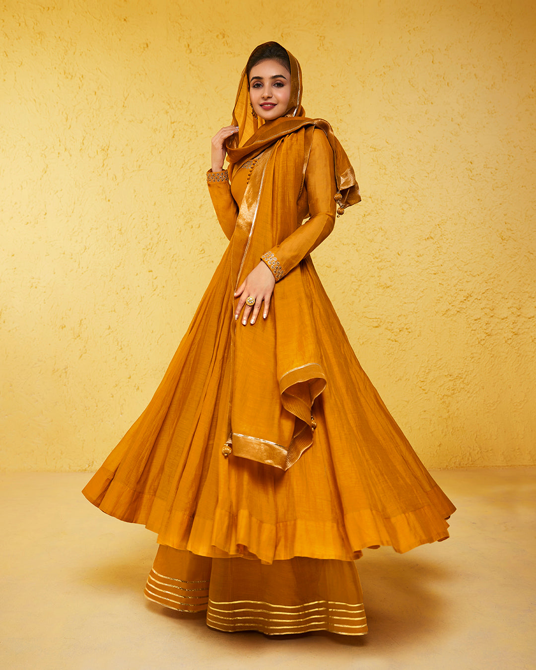 Mustard Anarkali