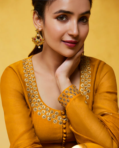 Mustard Anarkali