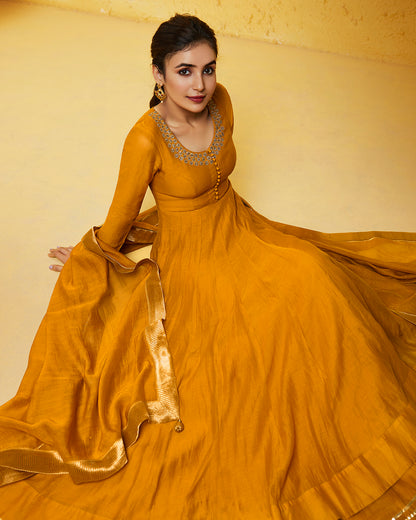 Mustard Anarkali