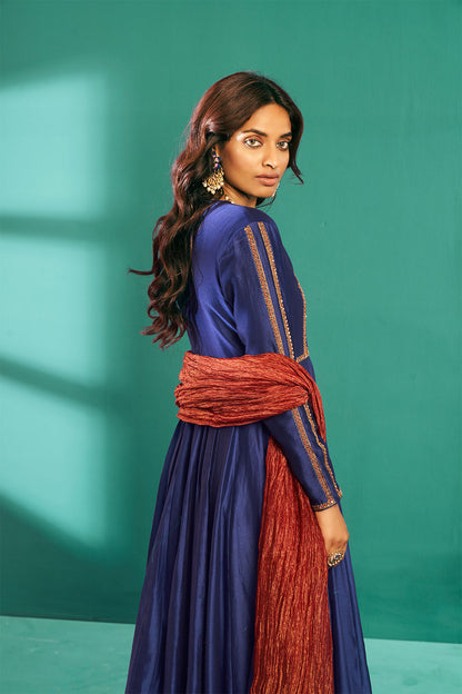 Midnight Blue Anarkali