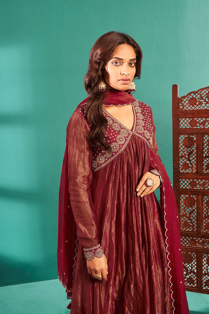 Red Anarkali