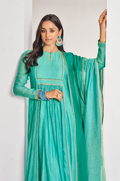 Aqua Green Anarkali