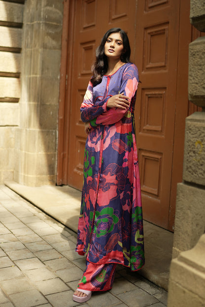 Indigo kurta with culottes