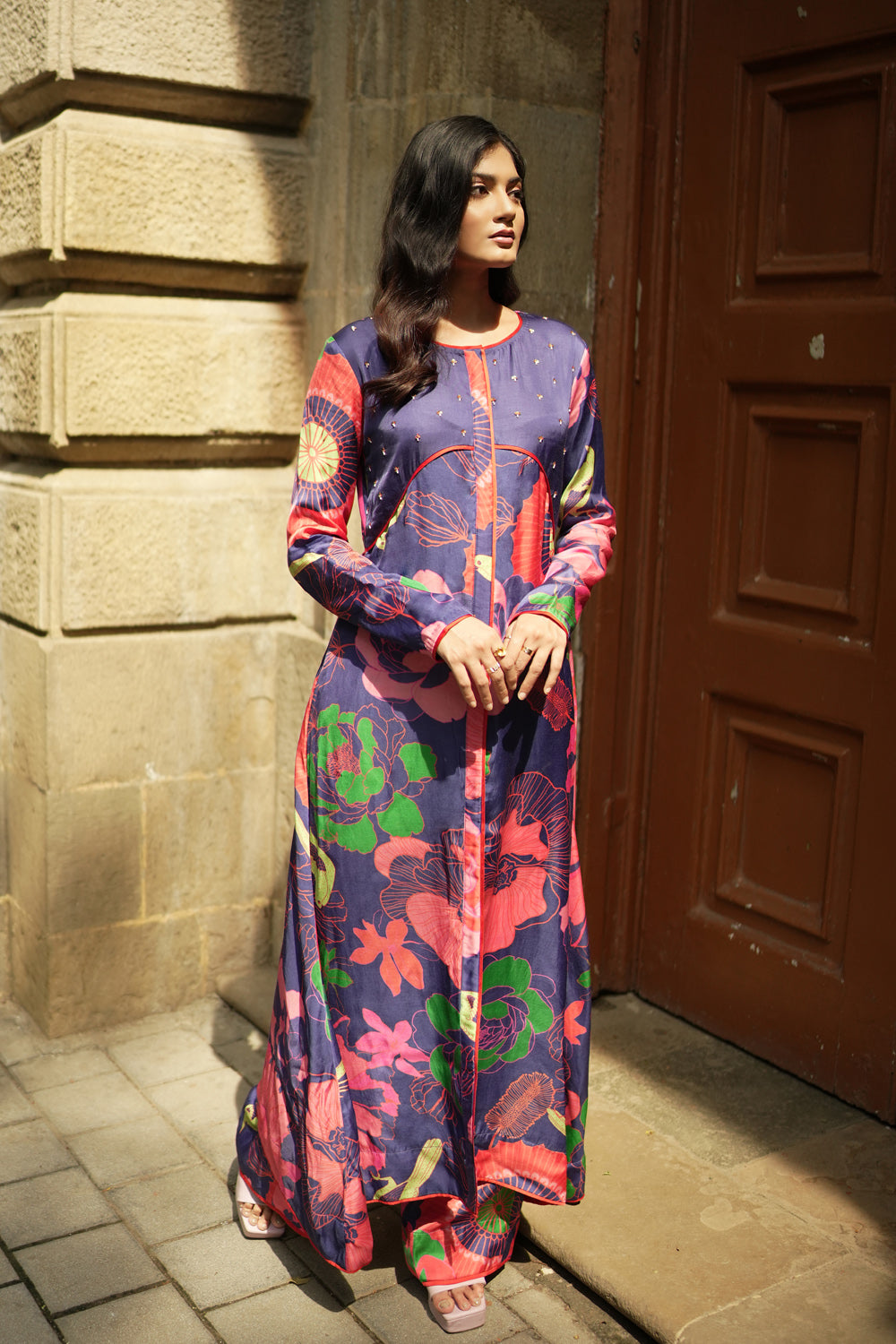 Indigo kurta with culottes