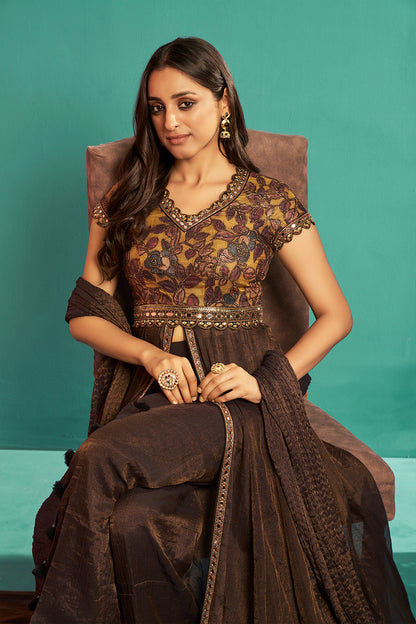 Espresso Brown Anarkali