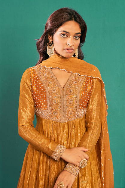 Mustard Yellow Anarkali