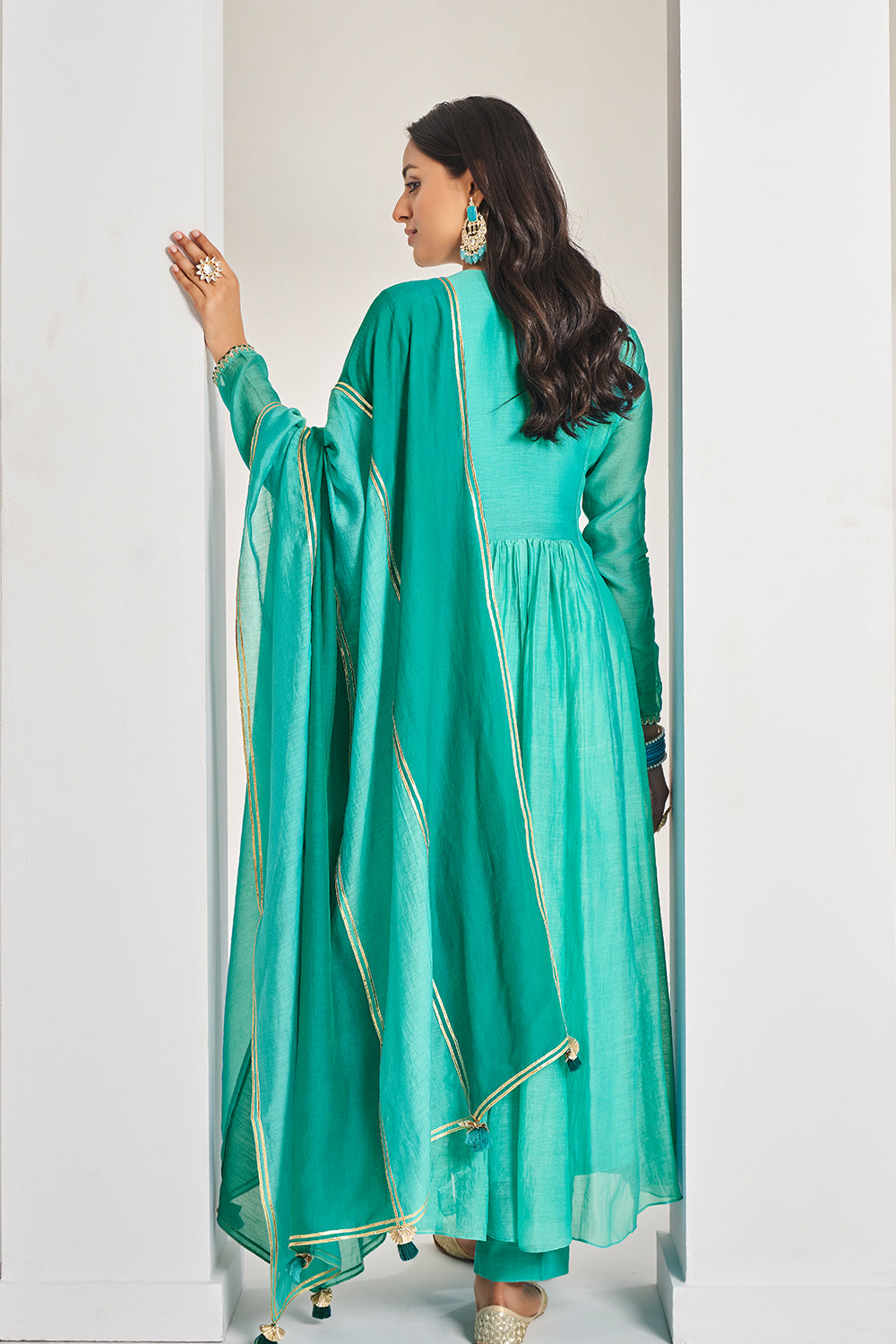 Aqua Green Anarkali