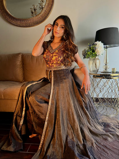 Himadari Bhatnagar in Espresso Brown Anarkali